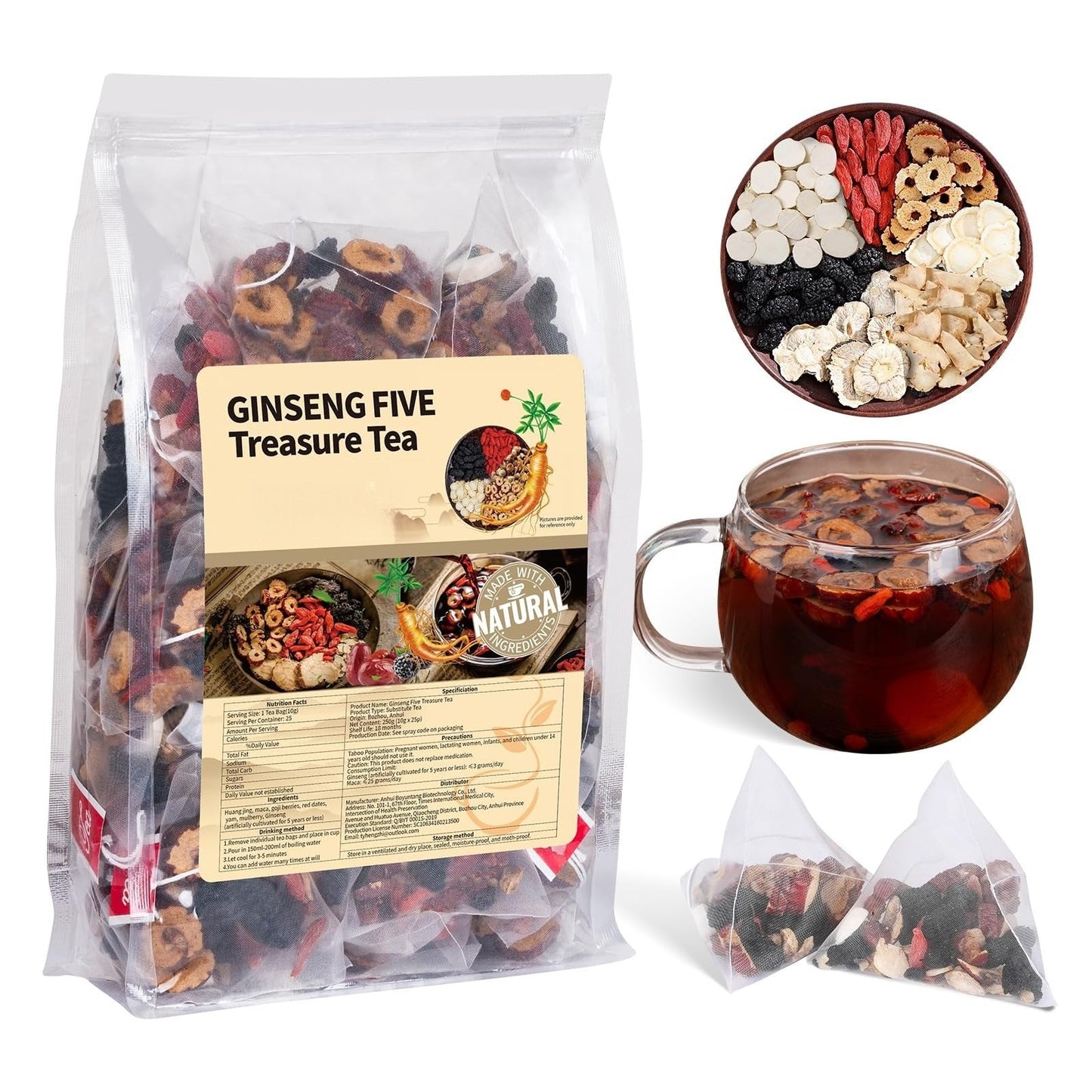 💪Ginseng & Mulberry Herbal Tea